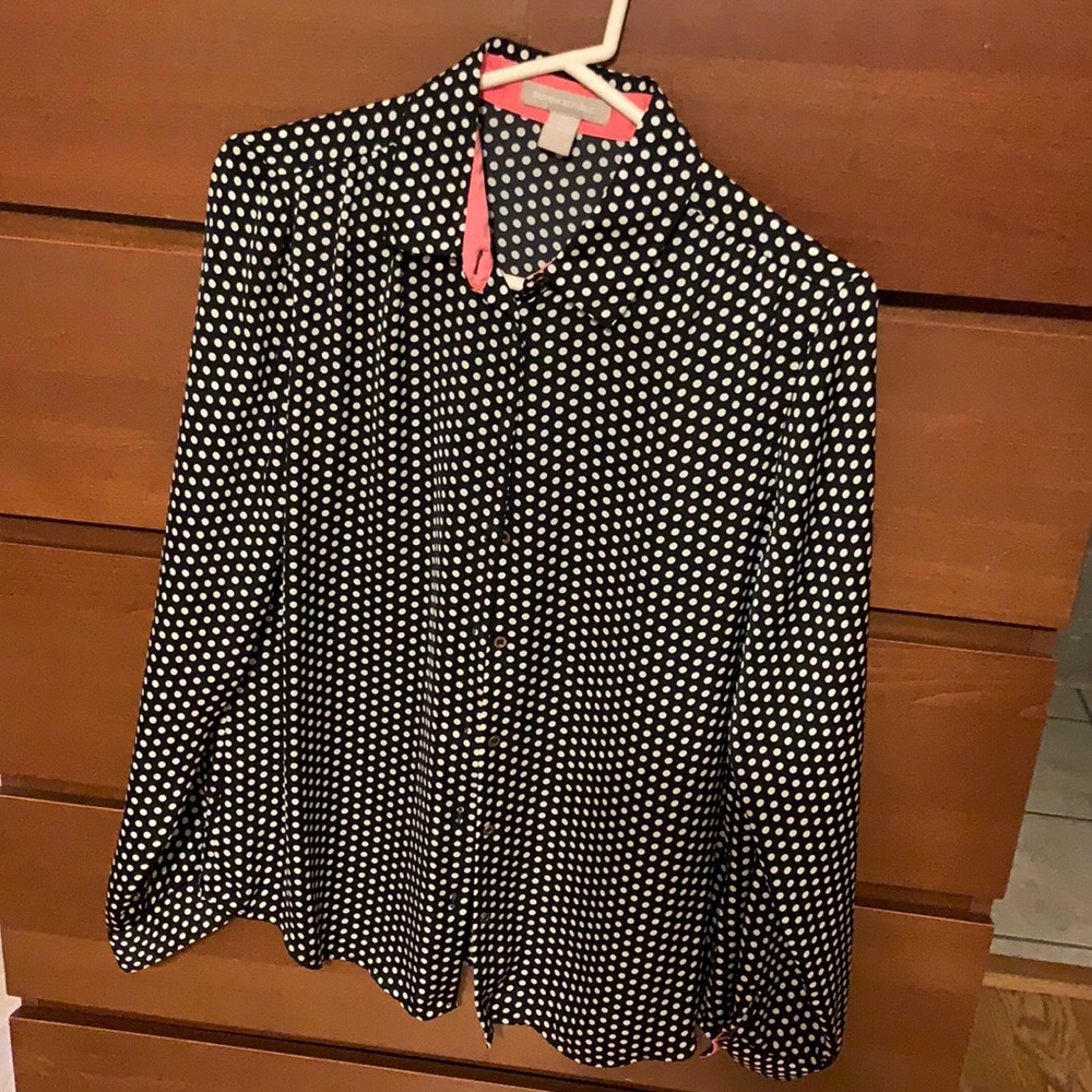 Banana Republic polyester button down blouse size medium